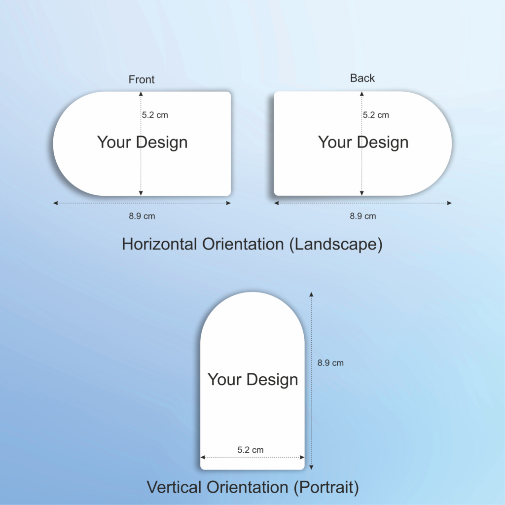 half round visiting cards