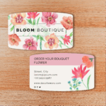 Concave Rectangle Business Cards