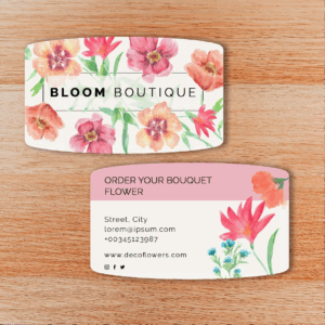 Concave Rectangle Business Cards