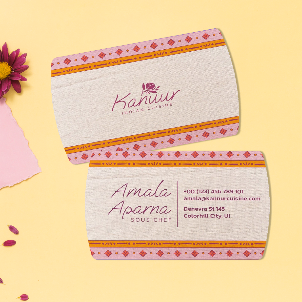 Curvy Edge Business Cards