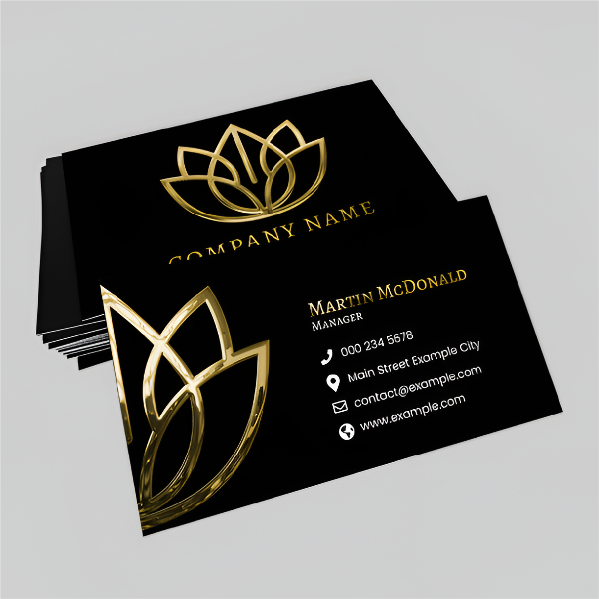 Raised Foil Business Cards