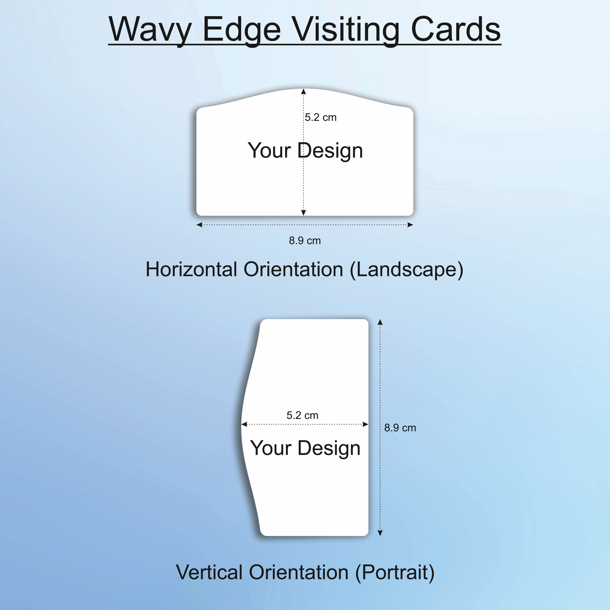 Wavy Edge Visiting Cards - Image 2