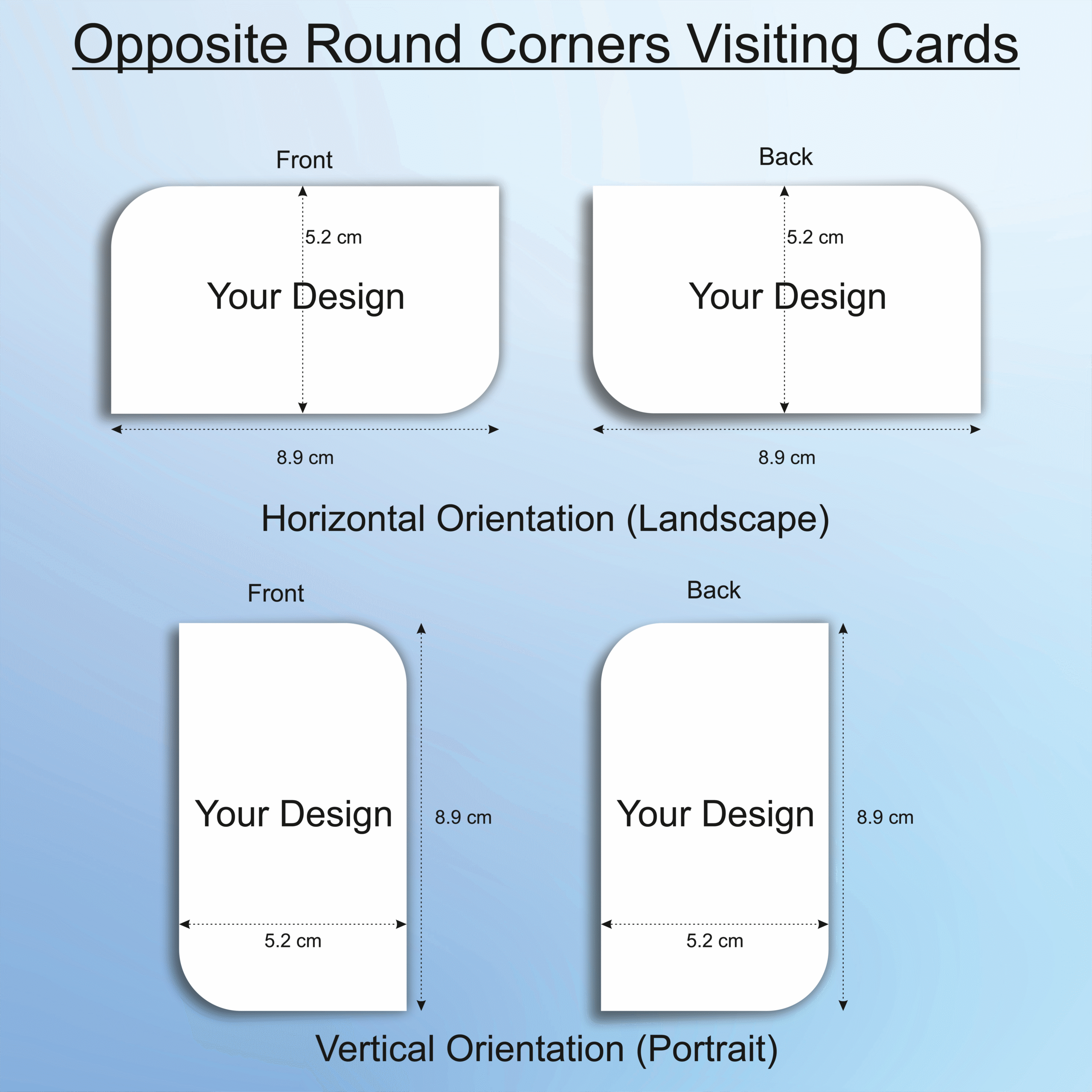 Opposite Round Corner Visiting Cards - Image 2