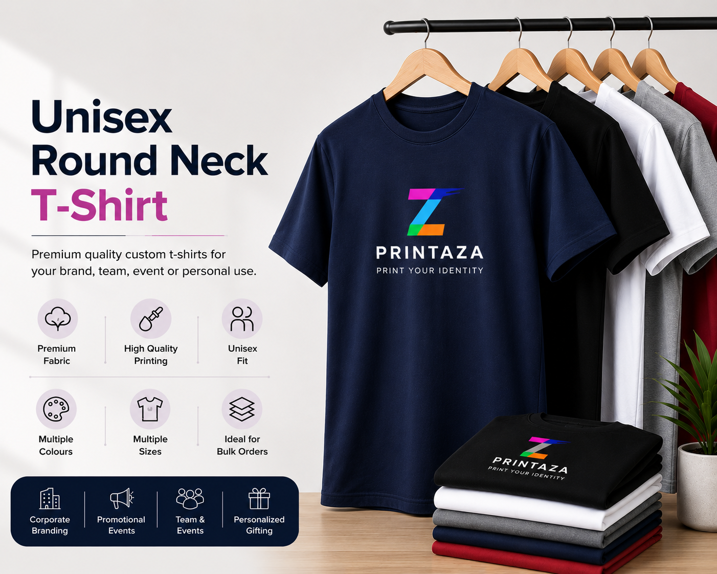 Unisex Round Neck T-shirt
