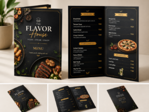 menu card bifold
