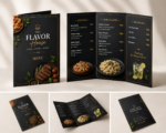 menu card trifold