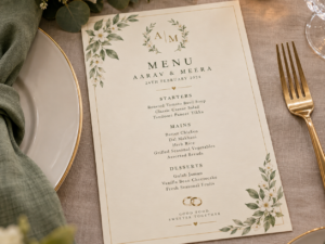 Wedding Menu Cards